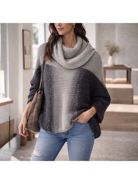 Wooden Ships by Paola Buendia Oversized Knit Poncho Sweater XS